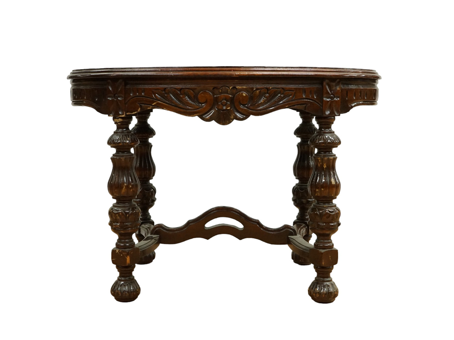 Fine French Renaissance style Revival Oval Oak Table