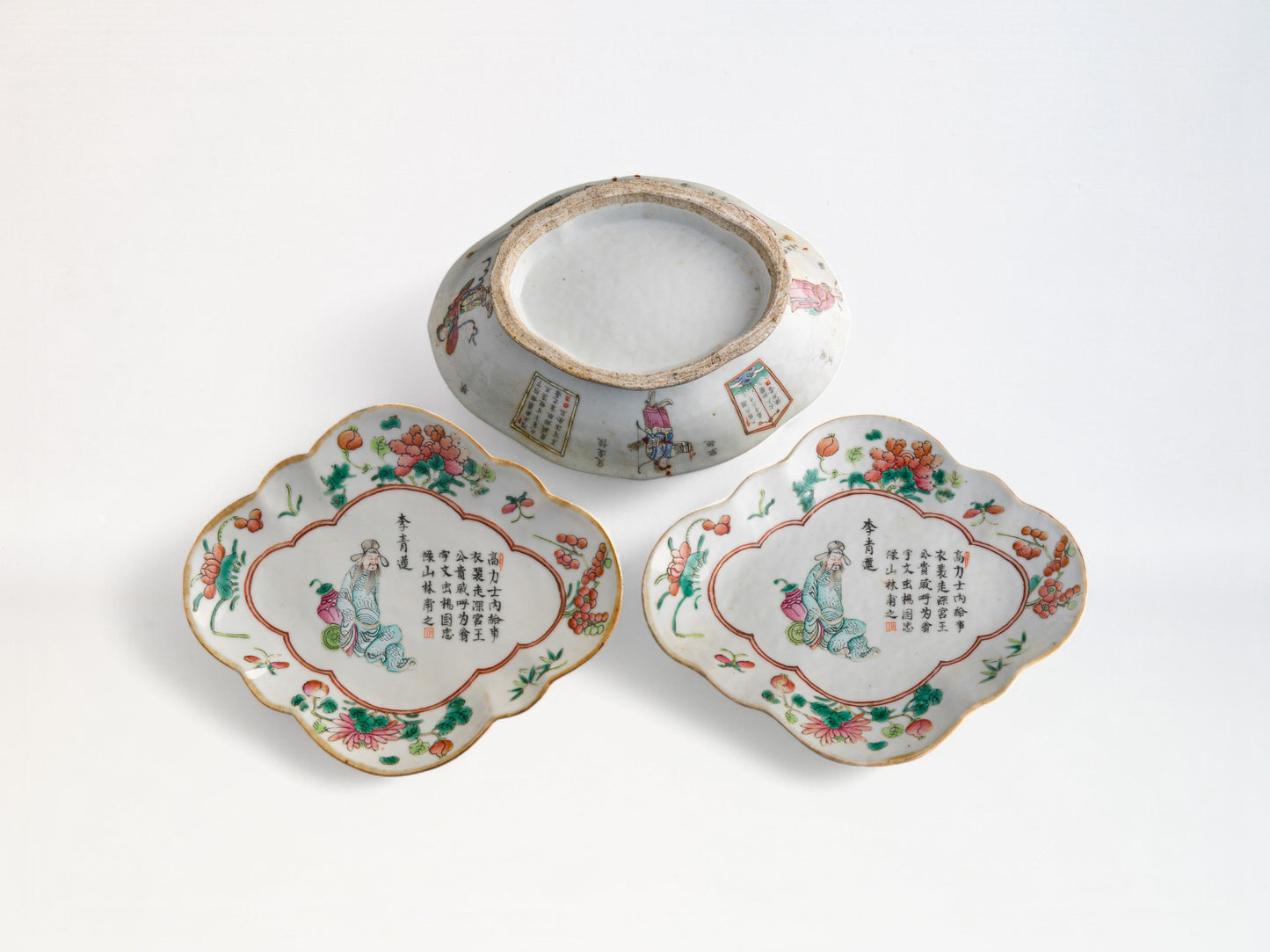 Three Chinese Decoration Porcelain Bowls