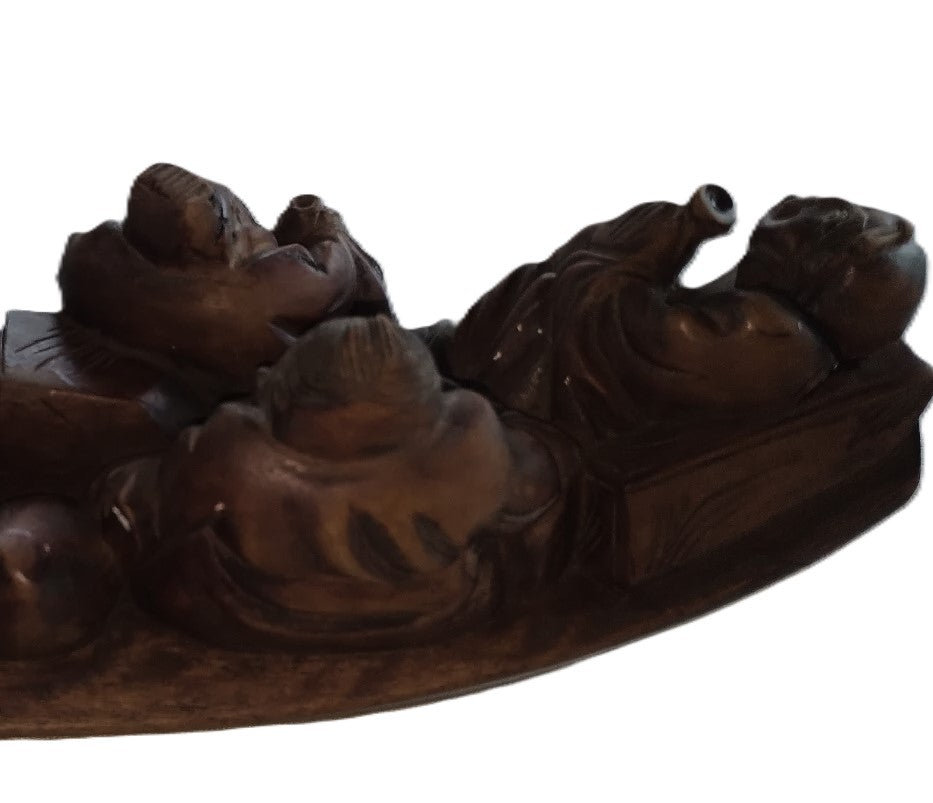 Chinese Carved Wood River Boat