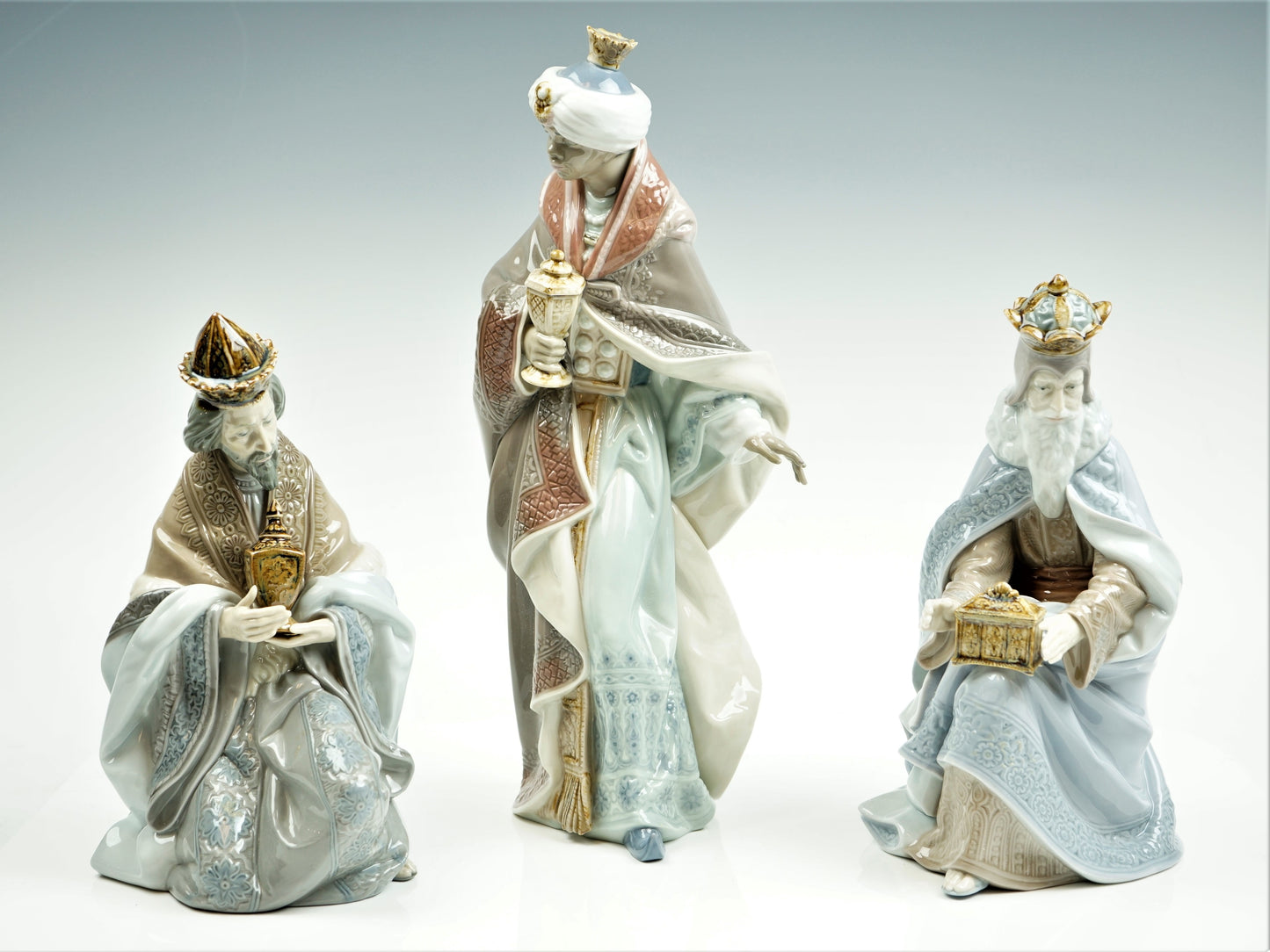 Lladro Spain Three Kings/ Wise Men Set w/ Original Box