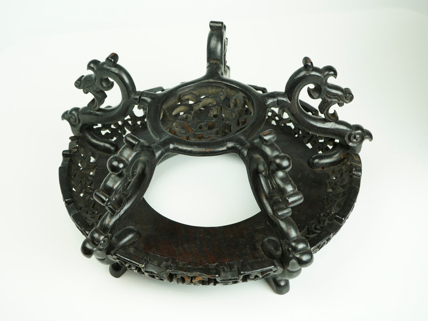 QING Dynasty Chinese Rose Medallion Punch Bowl