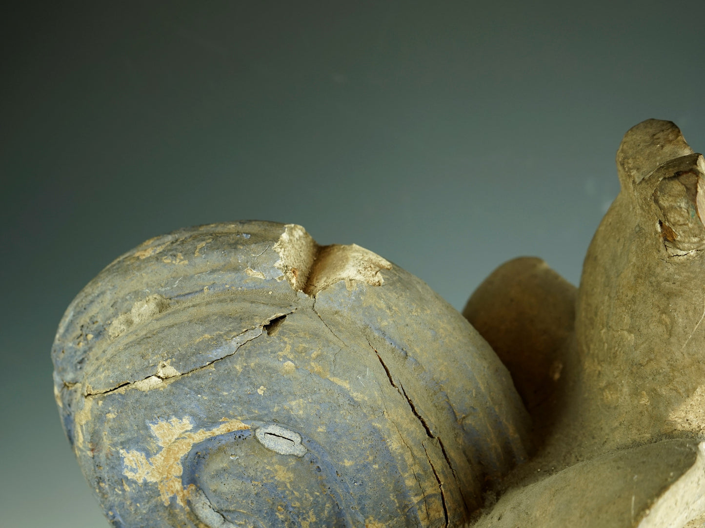 A Chinese Carved Wood Figure Of Guanyin Head