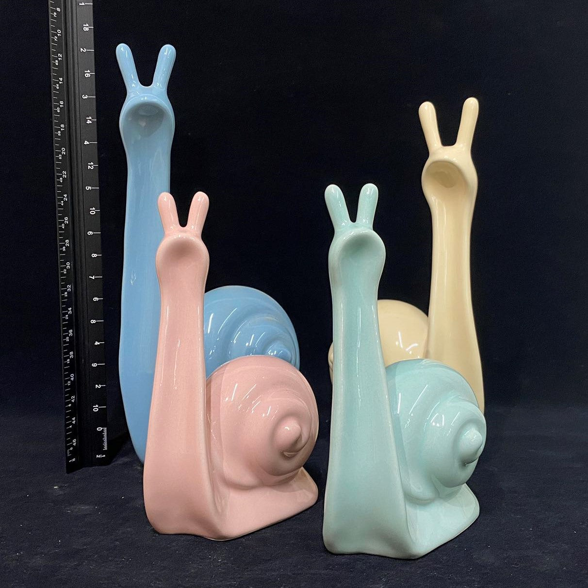Ceramic snail family figurine