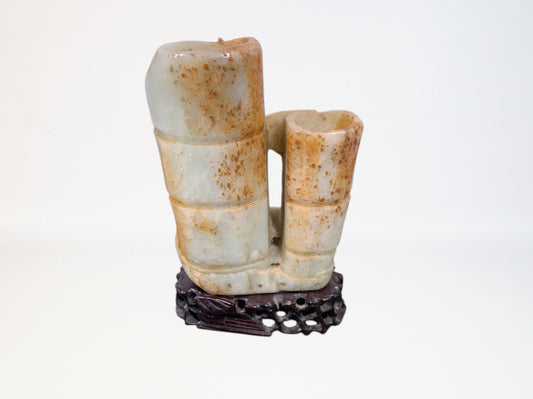 Chinese Soapstone Decoration Brush Holder