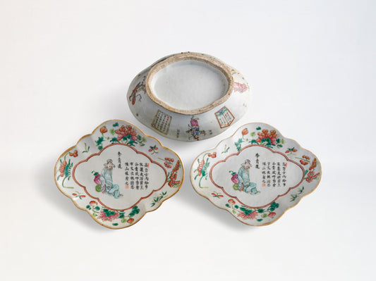 Three Chinese Decoration Porcelain Bowls
