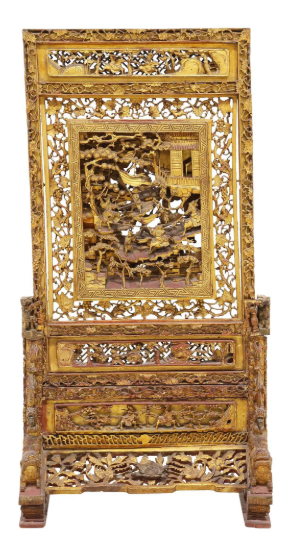 Chinese Decorative Wood Table Screen