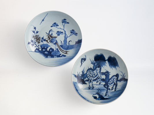 Pair Chinese Decoration Porcelain Plates