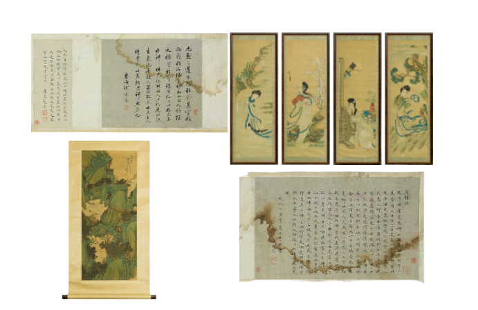 Four Chinese Decorative Paintings