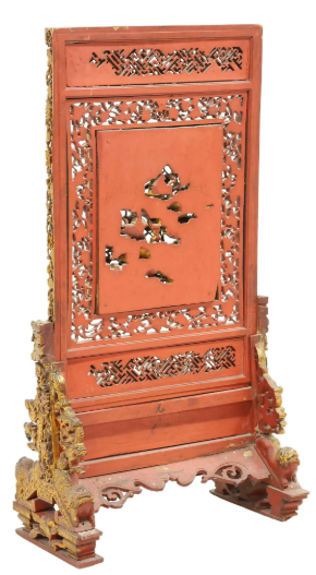 Chinese Decorative Wood Table Screen