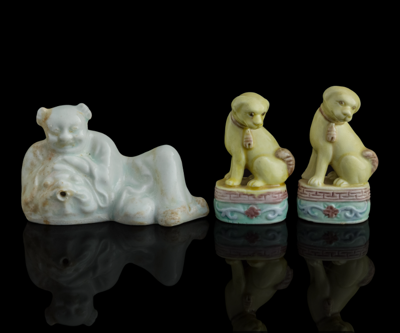 Three Chinese Porcelain Decorative Objects