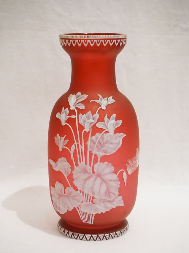 English cameo glass vase