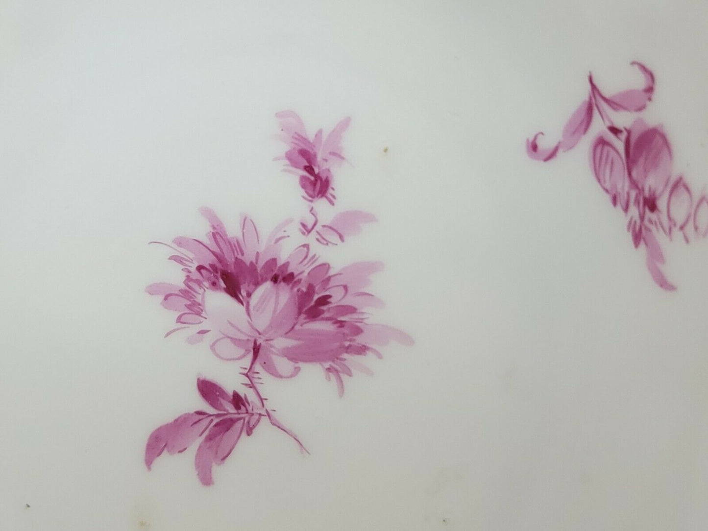 19th Century Antique Meissen Lace Floral Small Plate  (5 5/8")
