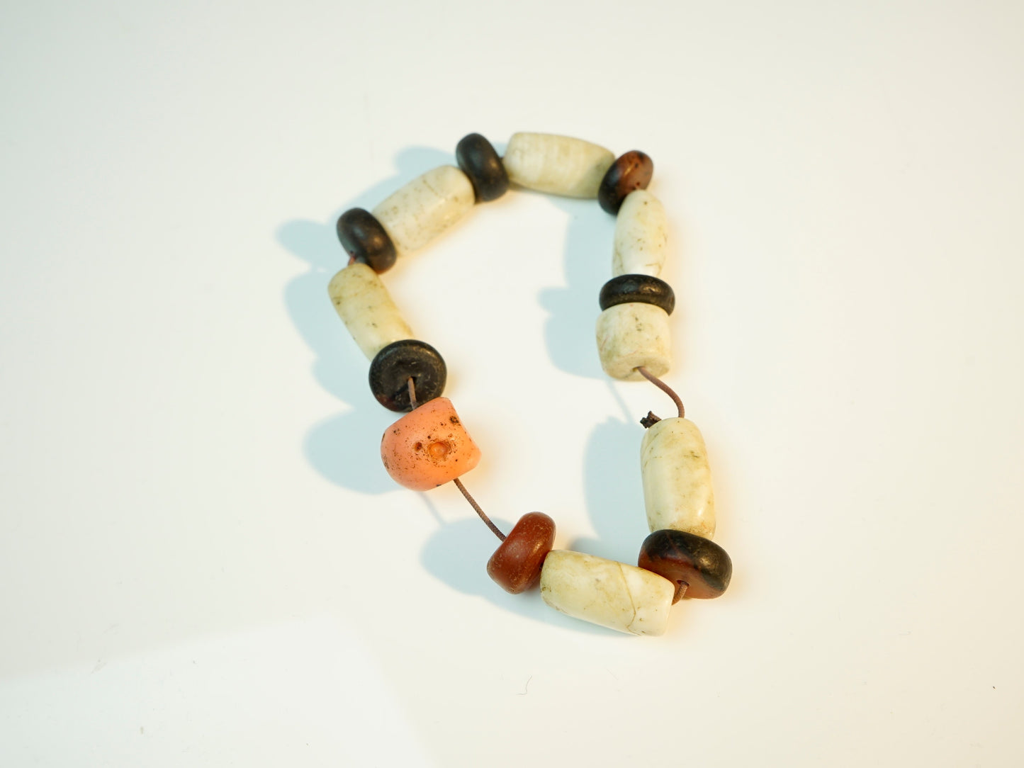 Antique Granite Stone  Jade Glass Bead Blend Bracelet