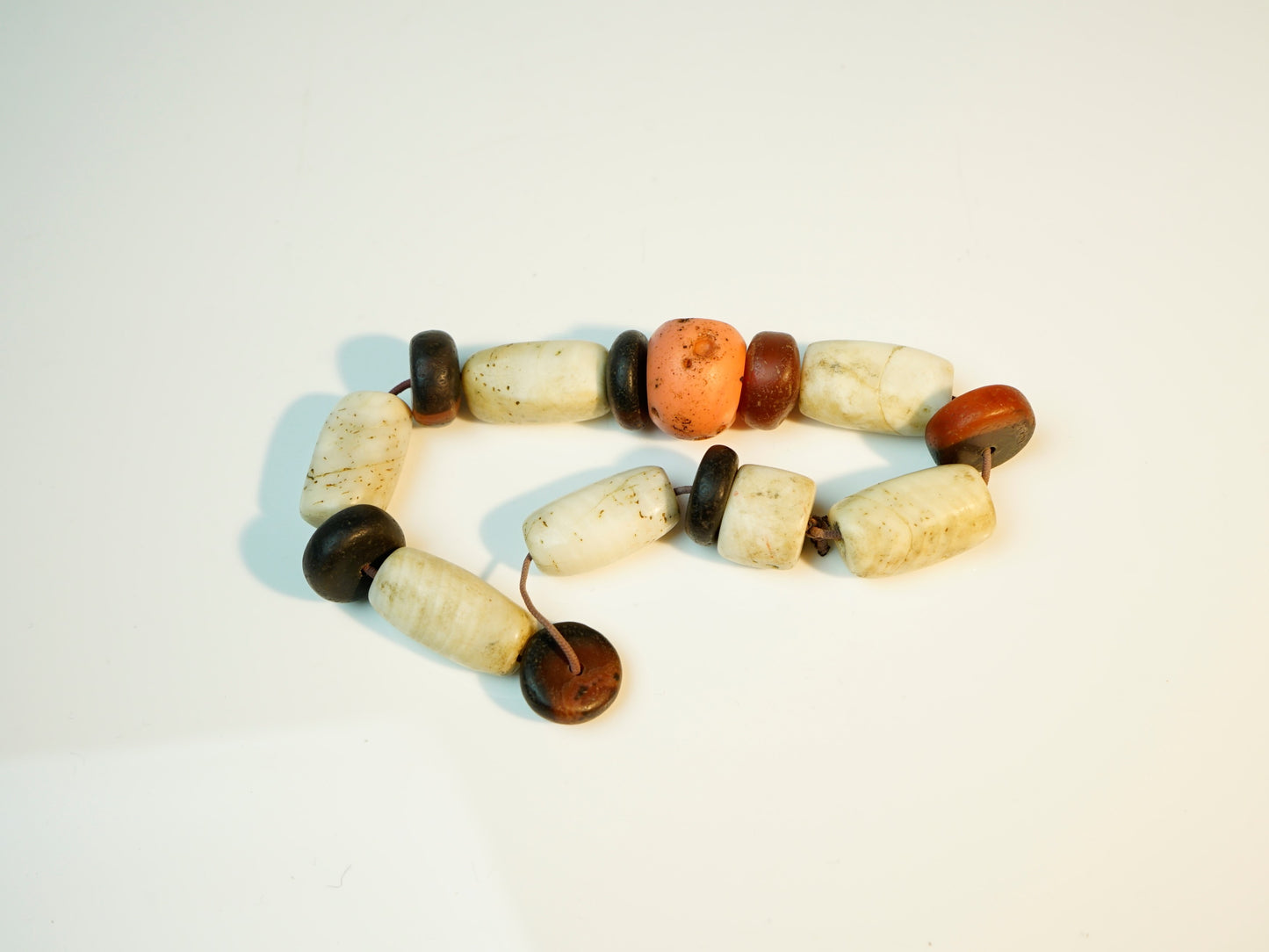 Antique Granite Stone  Jade Glass Bead Blend Bracelet