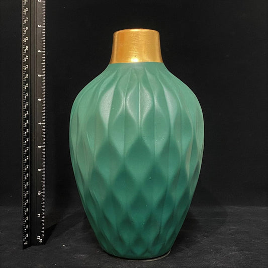 Ceramic green vase